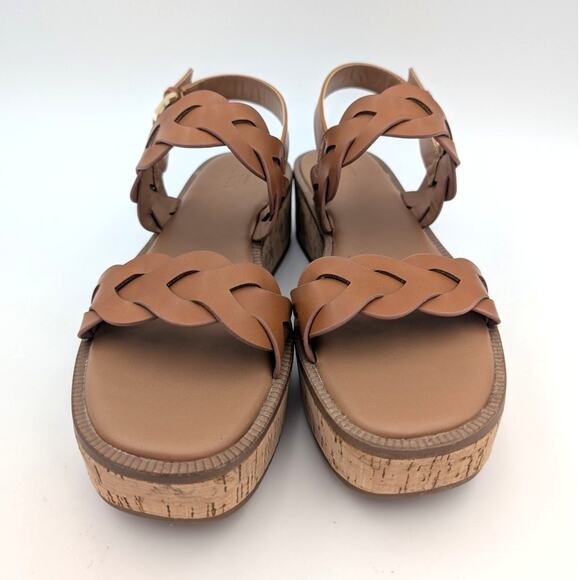 Nordstrom Rack Pennie Platform Sandal Women's Open Toe Brown Size US9M EU40 - Picture 2 of 12